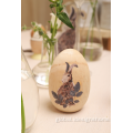 Flower Pattern Painting Ornaments Wood Easter Eggs for Easter Decorations and Gifts Factory